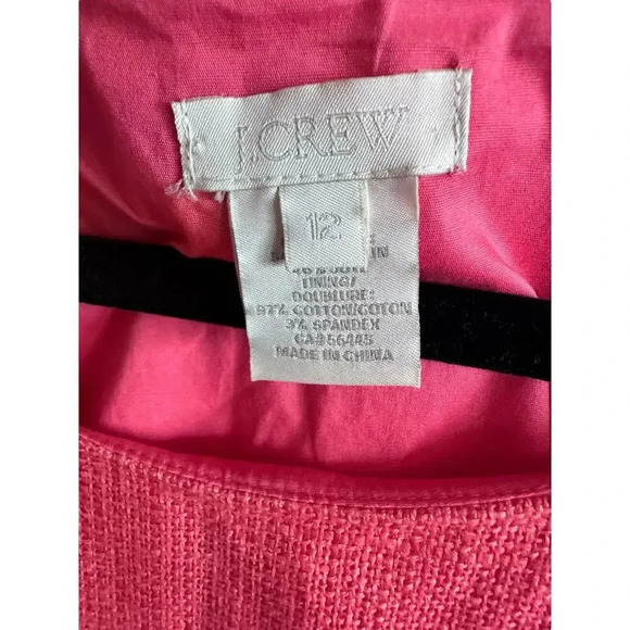 J.CREW Pink Sleeveless Crew Neck Knee-Length Shift Dress Size 12 - Picture 2 of 3